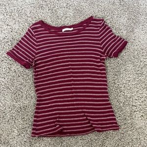 Heart Hips Red and white striped t-shirt